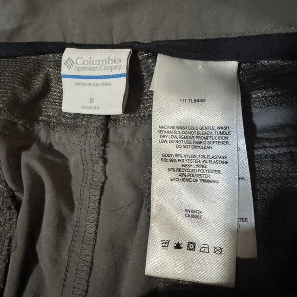 Columbia Titanium Pants Womens 8 Gray Omni-Shield Stretch Hiking Trail TL8448 - Picture 7 of 14